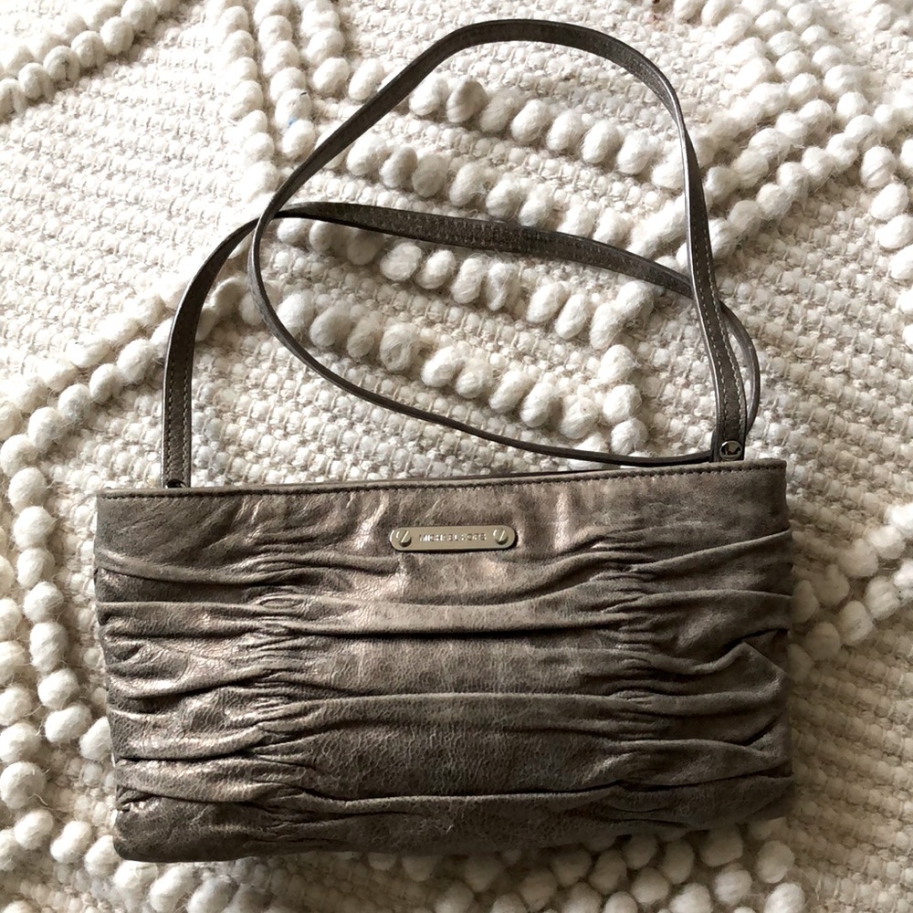 Michael Kors Women’s Leather Crossbody Silver Accents